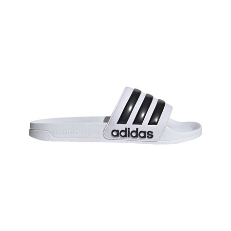 adidas wit zwart slippers|adidas 3 strips dames.